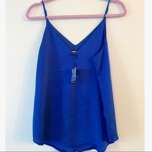New express blue Flowy tank top